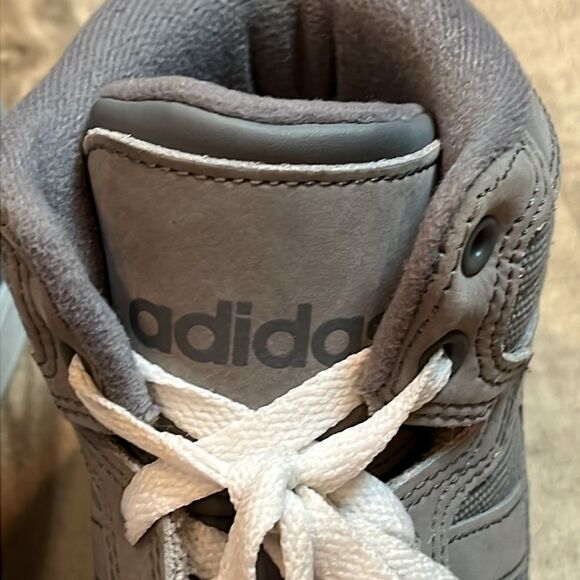 Adidas hi tops Neo Ortholite leather suede gray sz 7 (womens 8) good condition - Picture 9 of 9